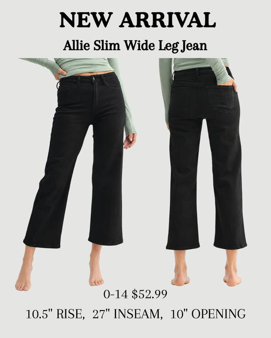 Allie Slim Wide Leg in Black