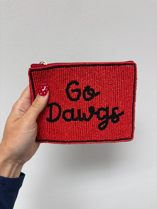Hand Beaded Coin Pouch – Georgia Bulldogs