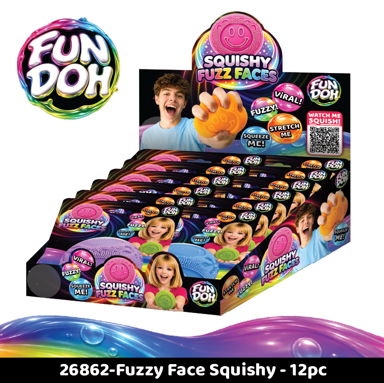Fun Doh Fuzzy Face Squishy Sensory Toy Variety