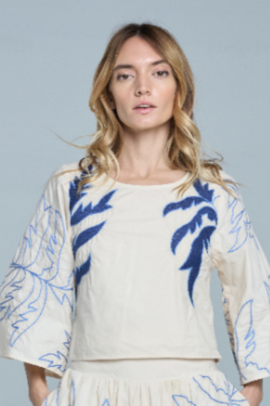 Blue Palm Tree Top