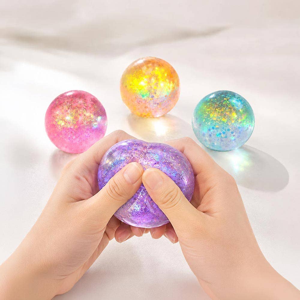 Glitter Ball Squeeze Squishy Stress Relief Toy