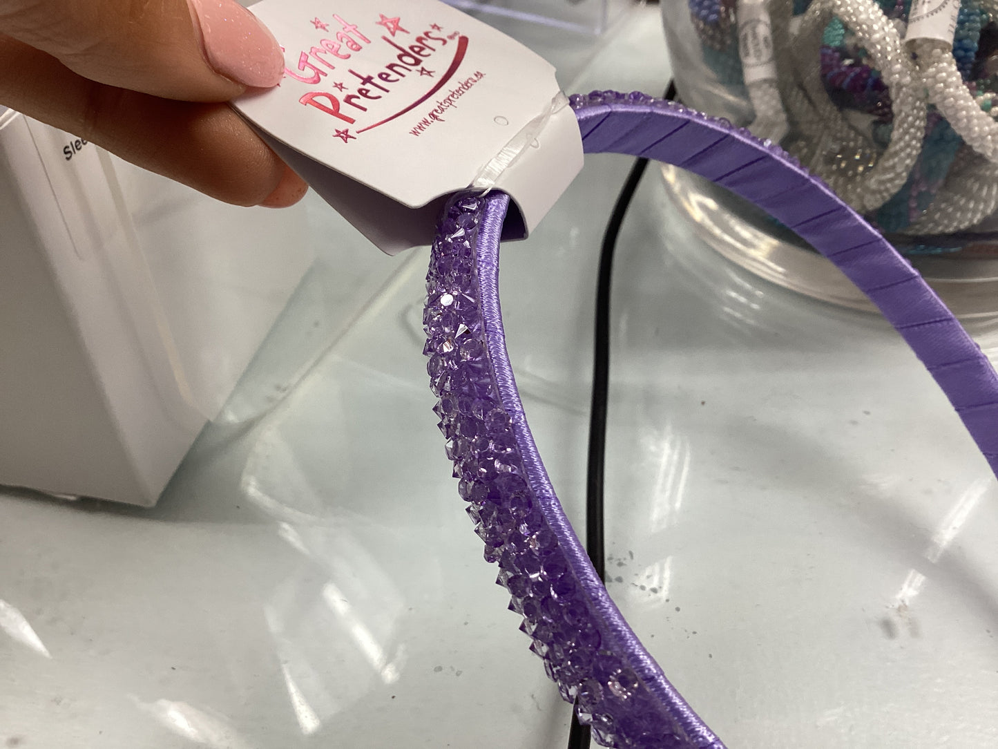 Gummy glitter glam headband