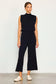 On the Go Cropped Knit Pant in Black