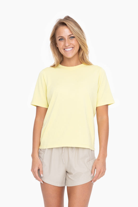 Classic Boxy Fit Tee in Lemon