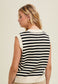 Sleeveless Stripe Sweater