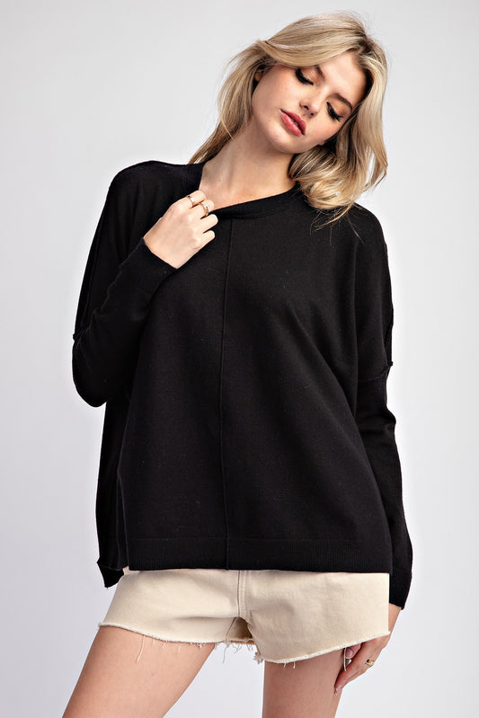 Cozy Fall Sweater In Black