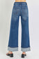 Andie Tummy Control HR Wide Leg Cuff Jeans