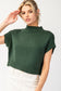 Mock Neck Cropped Sweater In Emerald