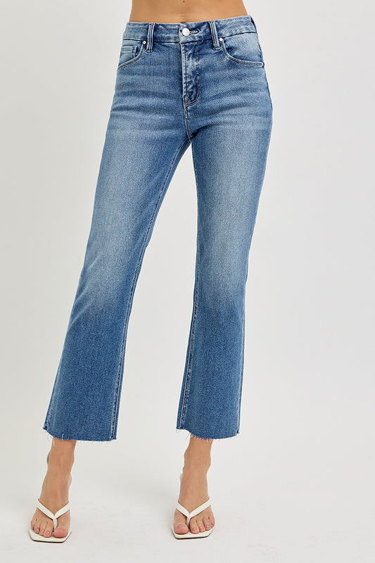 Sidney Tummy Control High Rise Crop Straight Jeans