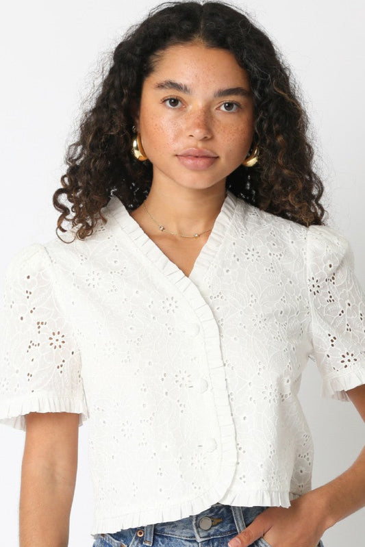 Lilah Floral Eyelet Short Set