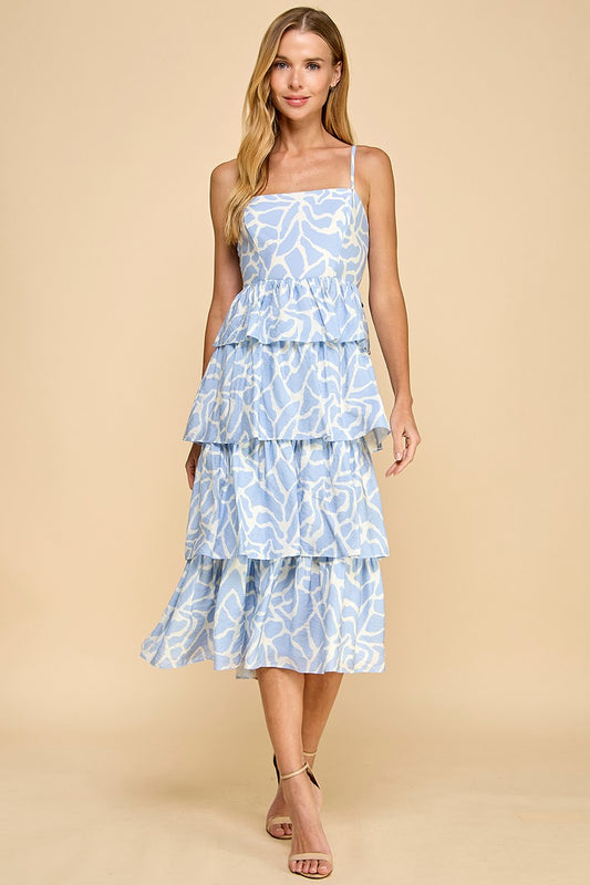 Wild About You Ruffle Tiered Skirt Dress