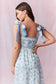 Floral Detail Light Blue Midi