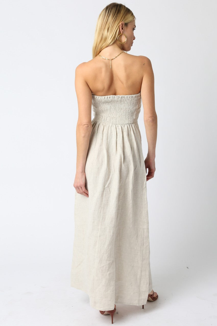 Irise Strapless Dress In Melange