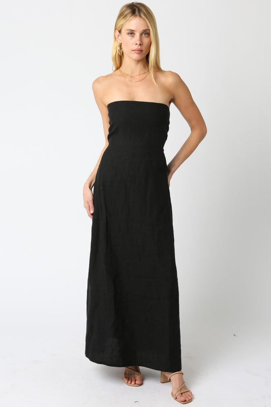 Irise Strapless Dress In Black