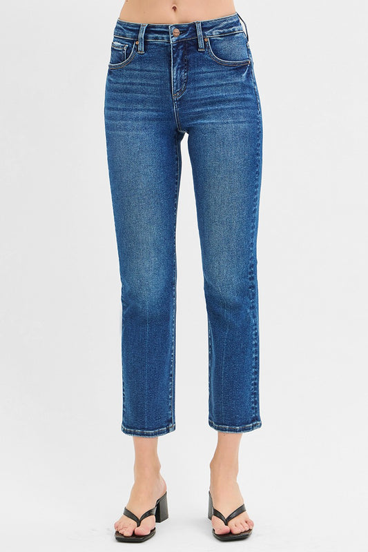 Ruby Tummy Control High Rise Crop Straight Jeans