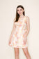 Peachy Floral Bow Back Mini Dress