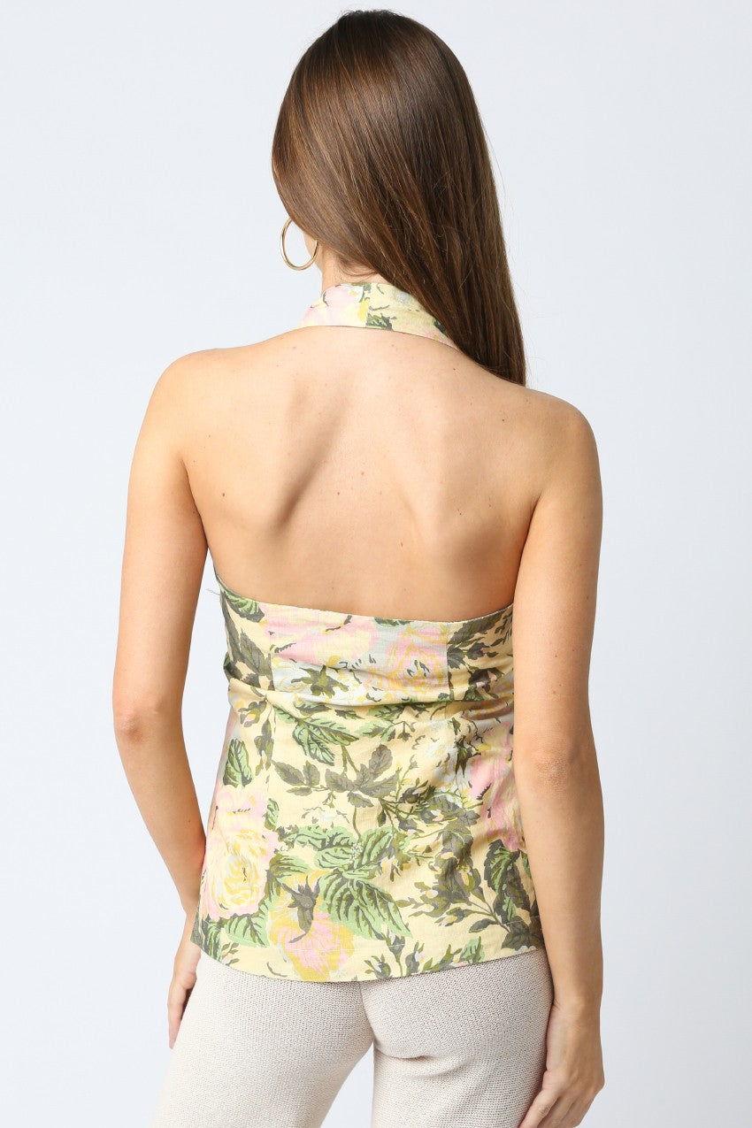 Tropical Florals Halter Top