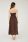 Night Out Strapless Midi In Brown