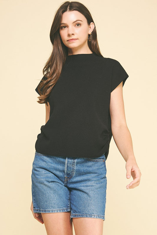Fall Skies Sweater Vest In Black