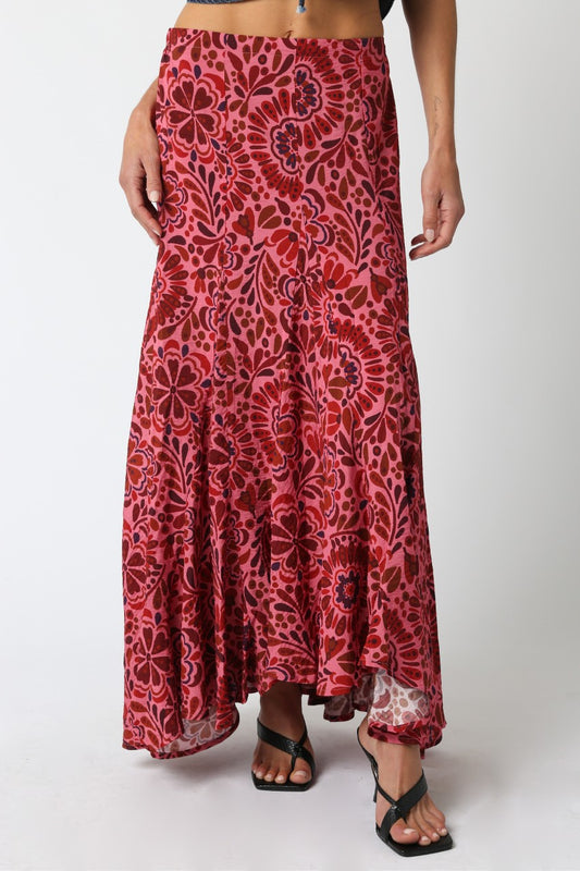 Falling For Florals Maxi Skirt
