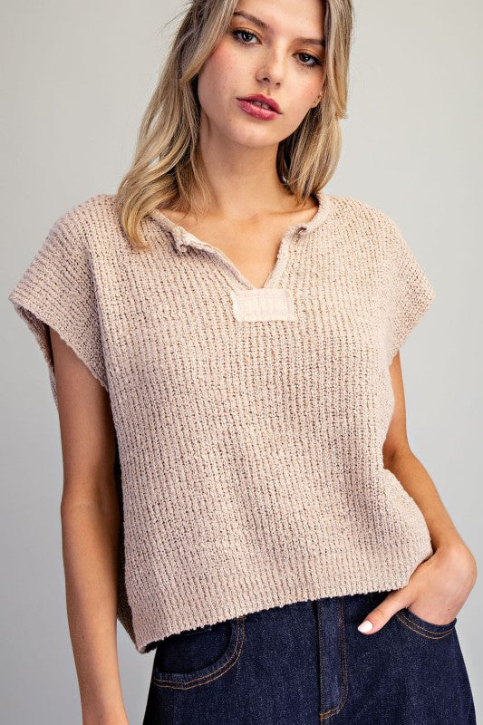 Sweater Weather Top In Oatmeal