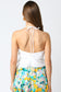 Beach Vibe Halter Tank In White