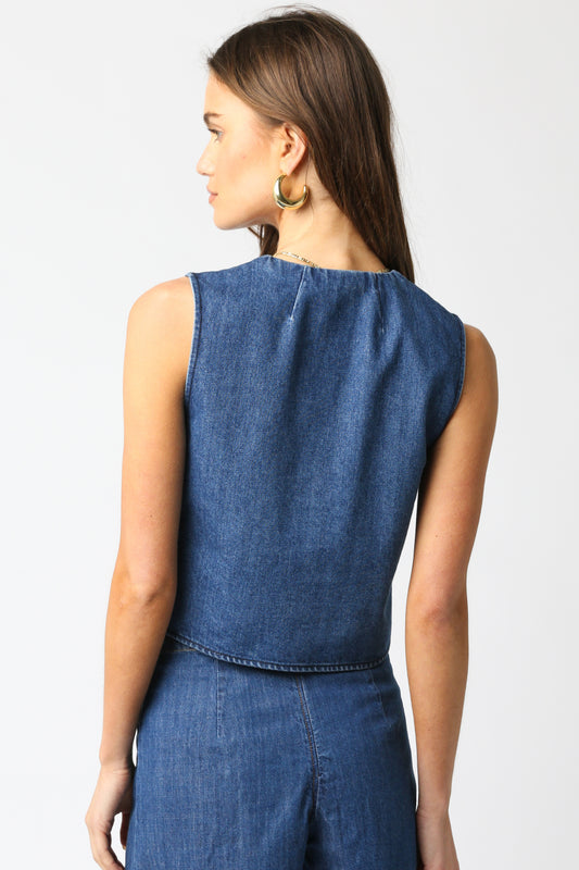 Button Up Denim Top