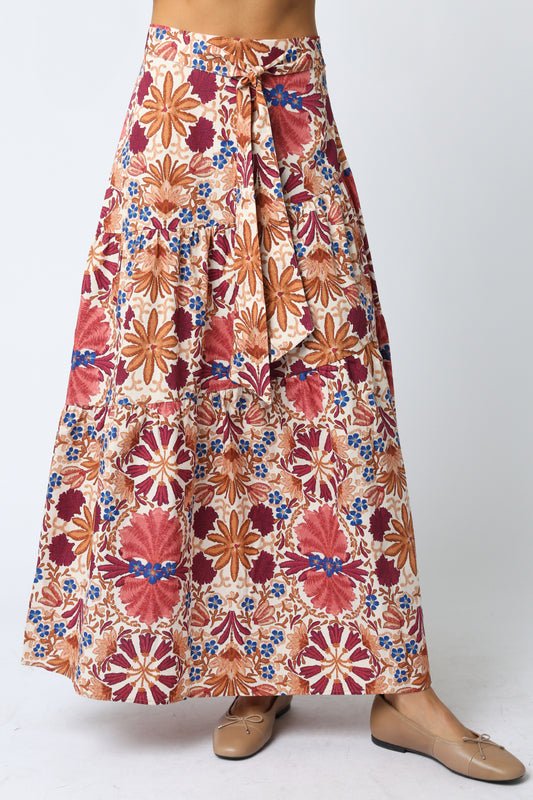 Forever Thankful Floral Maxi Skirt