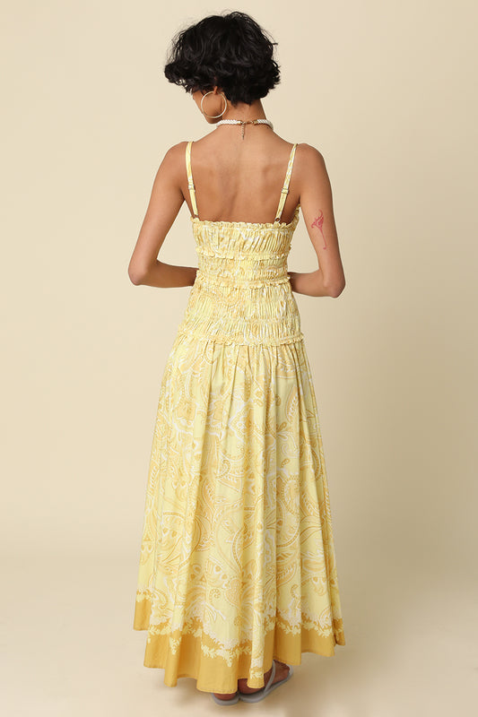 Summer Soleil Smocked Maxi Dress