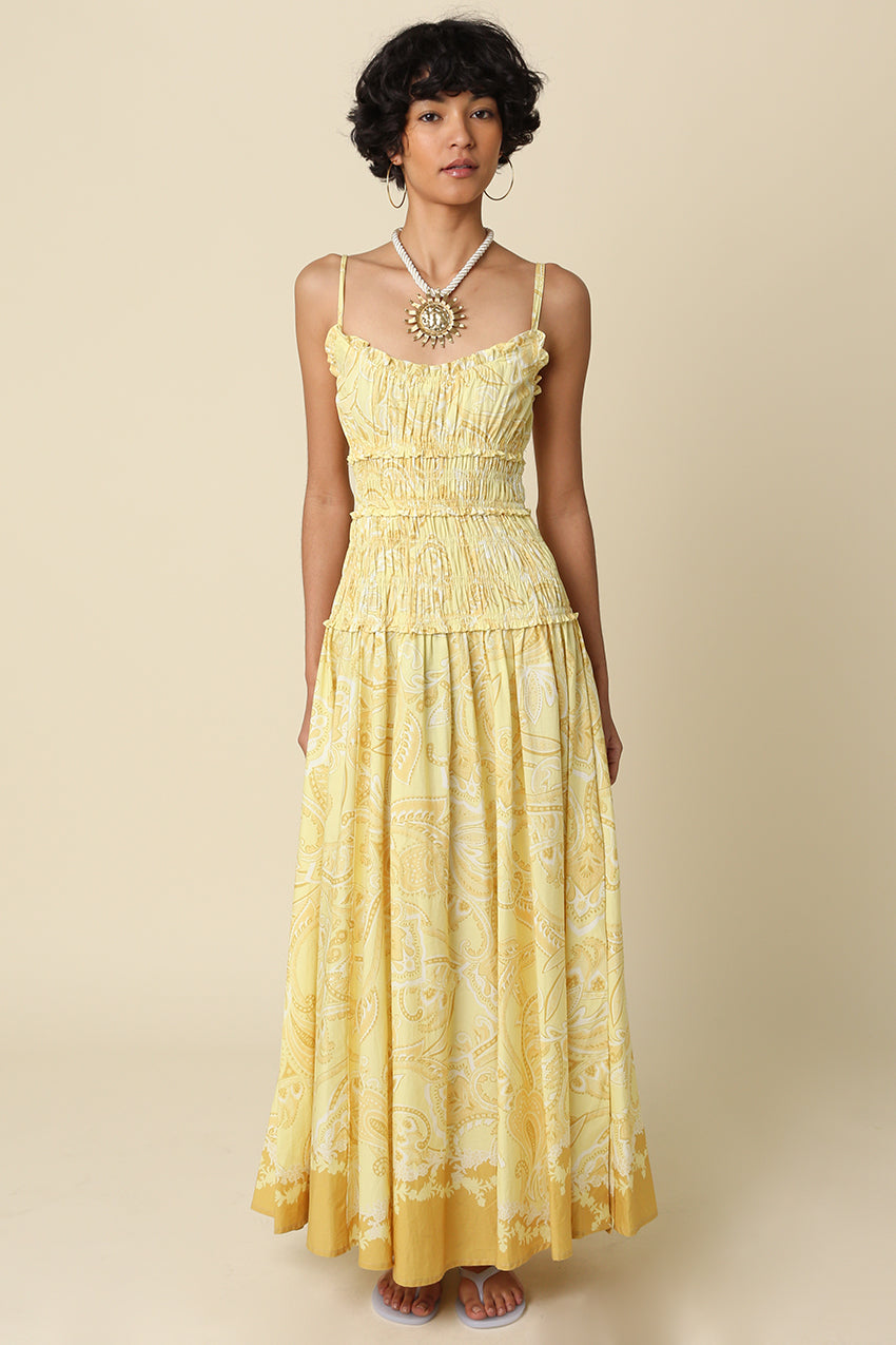Summer Soleil Smocked Maxi Dress