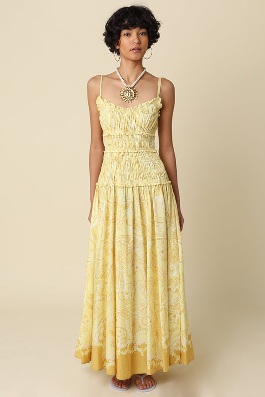 Summer Soleil Smocked Maxi Dress
