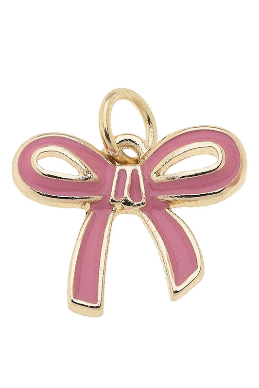 Bow Charm In Light Pink