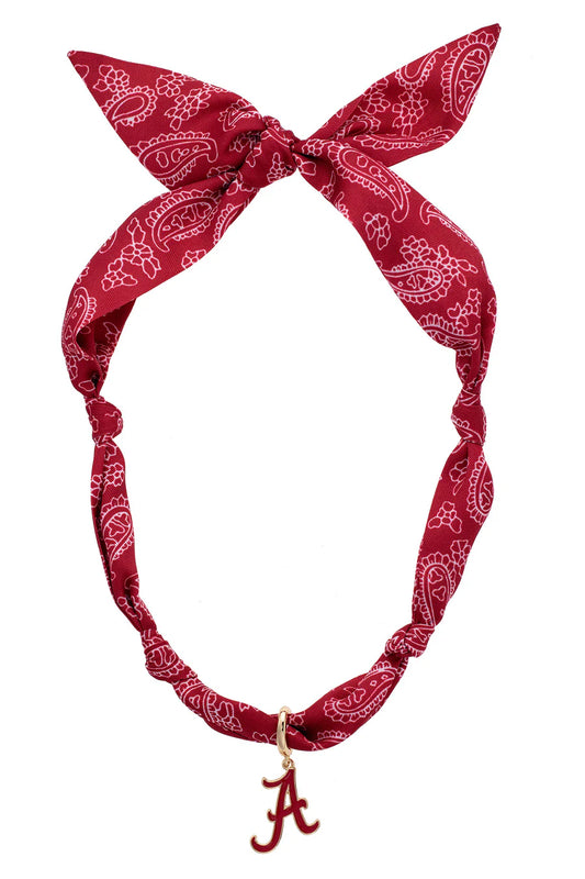 Alabama Crimson Tide Logo Bandana Scarf Necklace