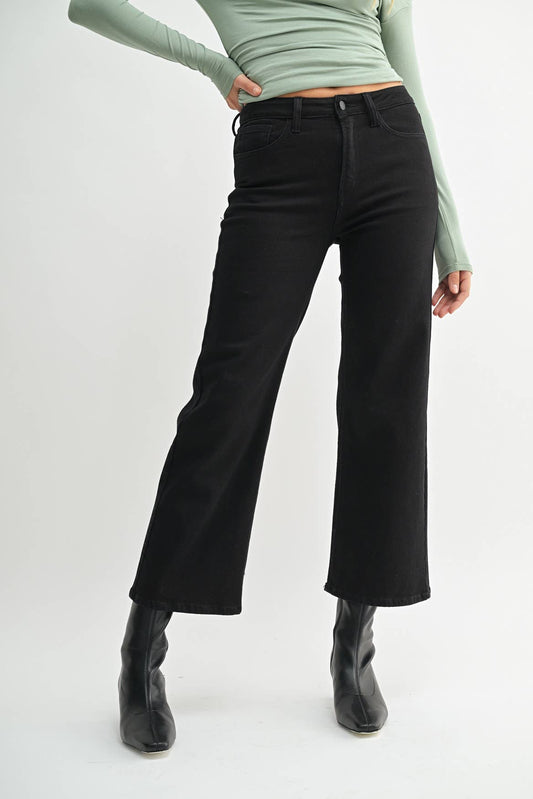 Allie Slim Wide Leg in Black