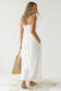 Pom Pom Smocked Maxi in White