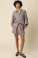 Gabi Brown Gingham Linen Shirt