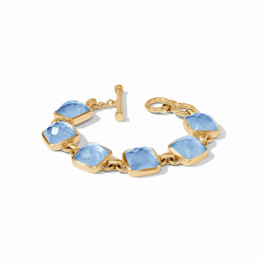 Julie Vos Catalina Stone Bracelet In Iridescent Chalcedony Blue