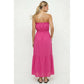 Strapless Drawstring Waist Maxi Dress