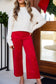 Corduroy Pants In Rio Red