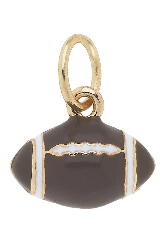 3D Football Charm In Brown