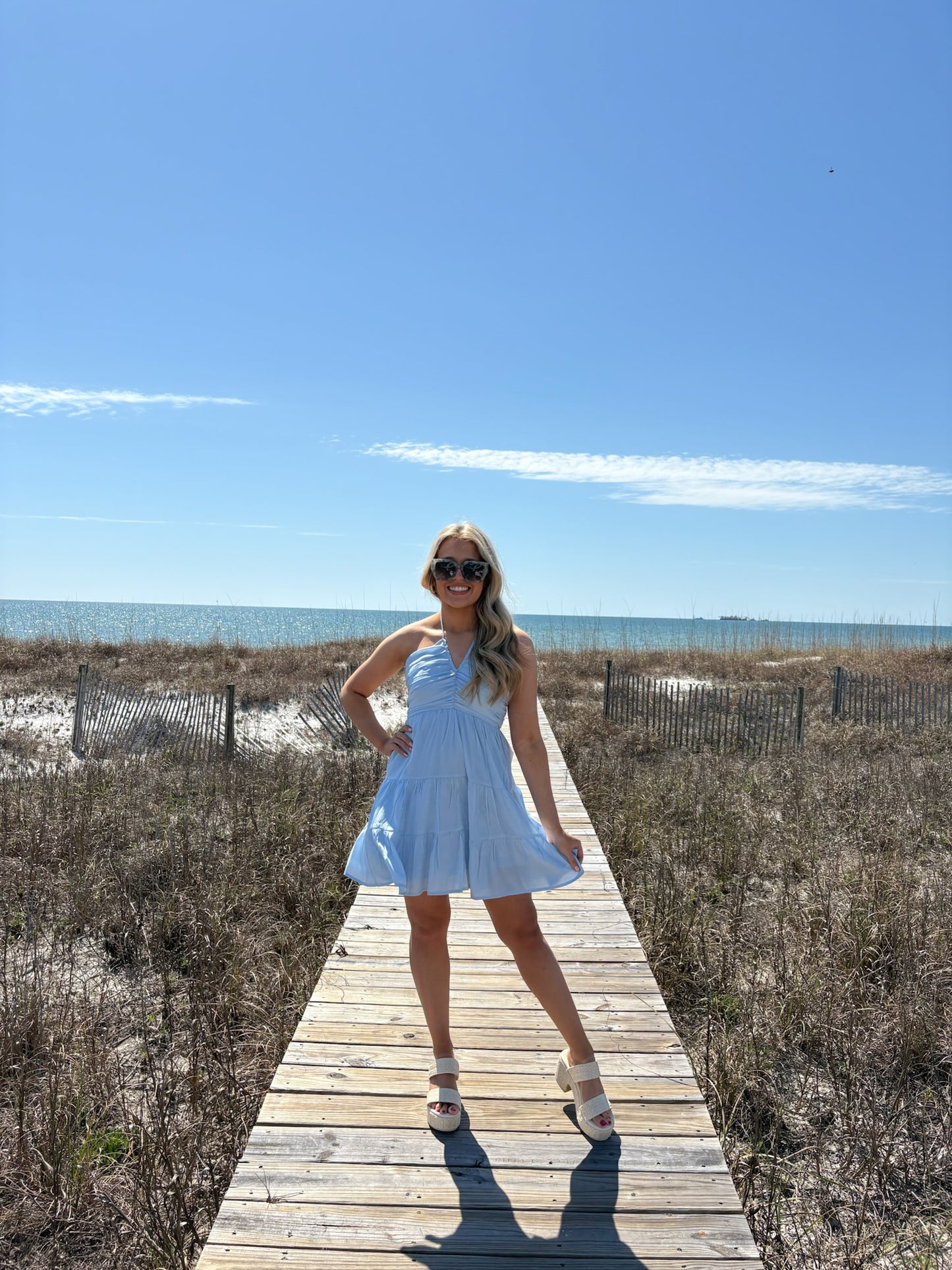 Girls Just Wanna Have Sun Dress In Baby Blue