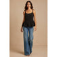 Button Detail Ruffle Tank Top
