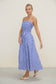 Gingham Spaghetti Strap Midi Dress