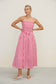 Gingham Spaghetti Strap Midi Dress