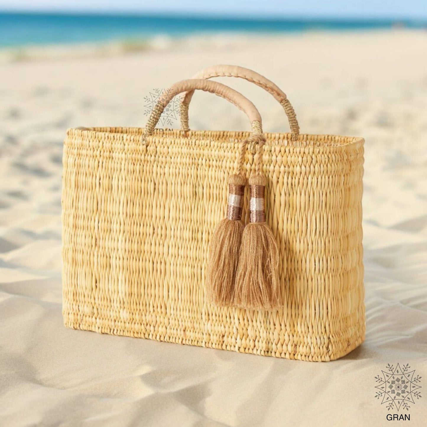 Handwoven Market Reed Storage, Palm Leaf Storage Baskets