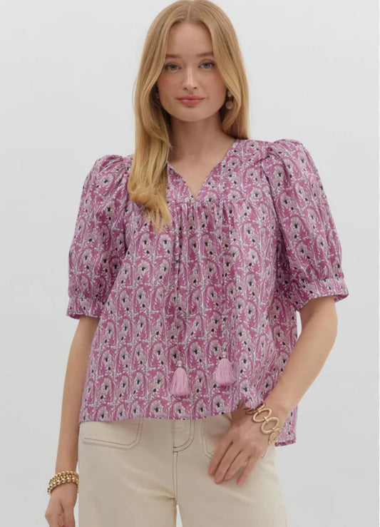 Purple Wildflower Top