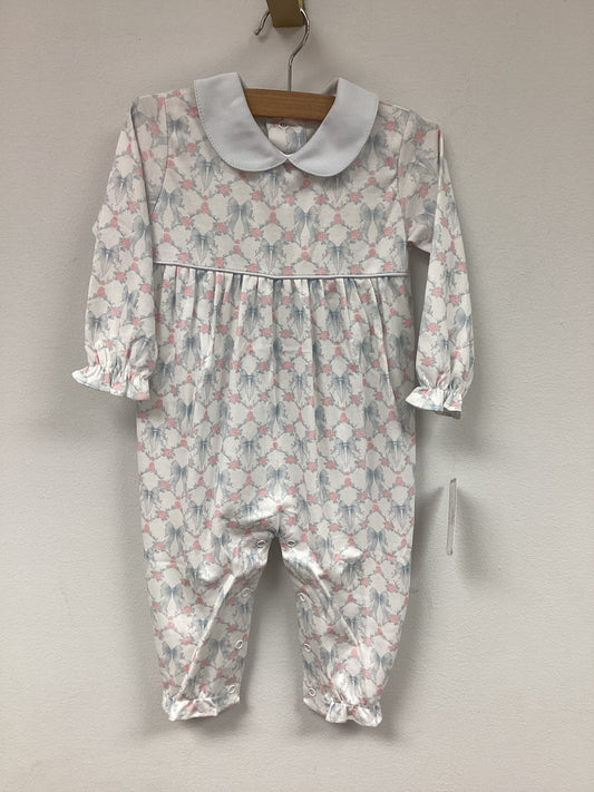 Blue Coquettes Pima Scallop Collar Romper