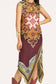 Fringe-Trim Floral Shift Dress