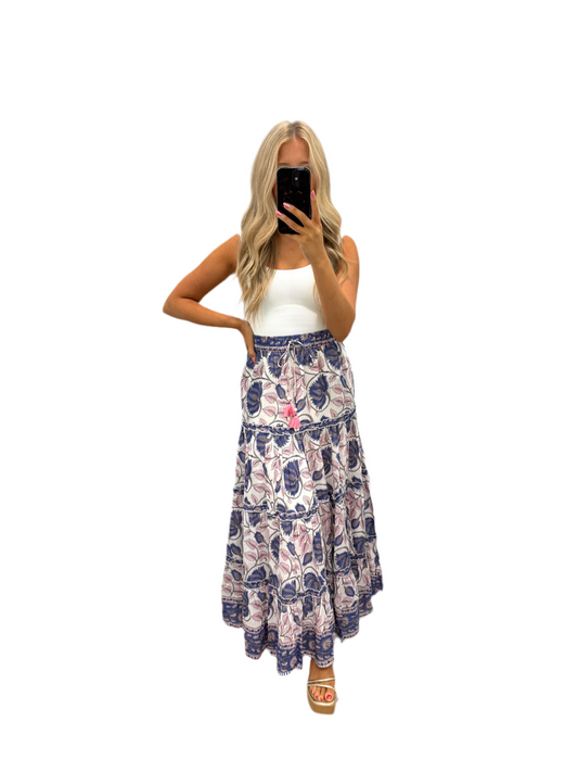 Risha Maxi Skirt in Purple Horizon