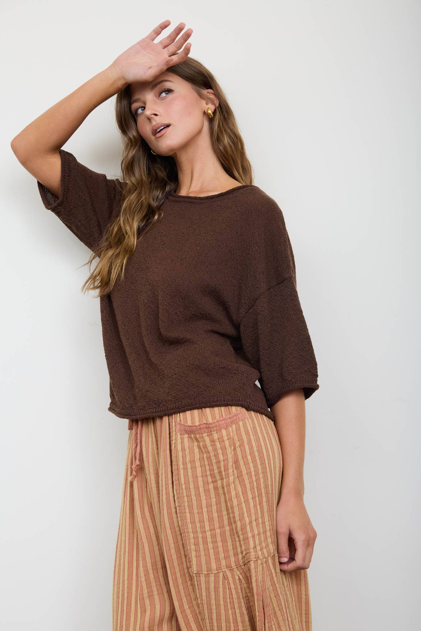 Raw Edge Boxy Knit Sweater